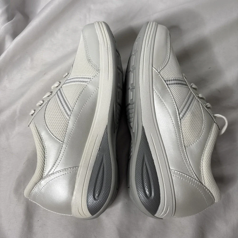 Grasshoppers Performance Platforms Get Fit Women's 8 Shoes White Silver Sneakers